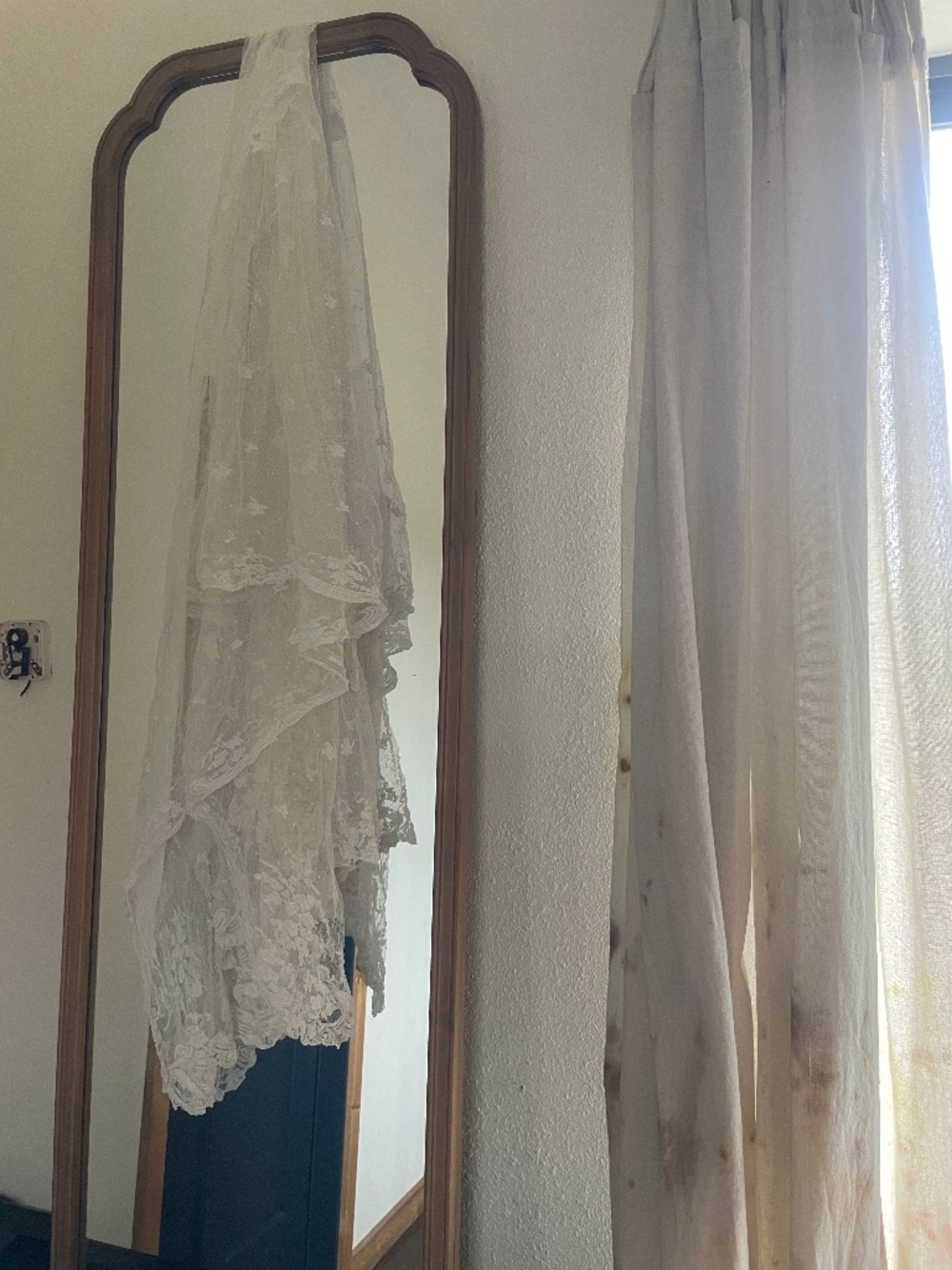 Antique French Tulle Bridal Veil